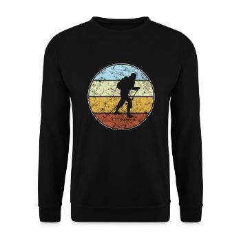 Hiking Retro - Unisex Sweatshirt - black - Front - Alina (178cm) & Michal (187cm)