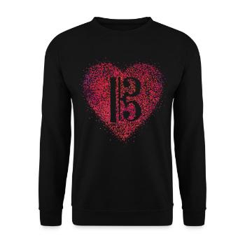 Alto clef clef Alto singer Viola - Unisex Sweatshirt - black - Front - Alina (178cm) & Michal (187cm)