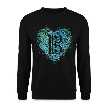 Viola clef clef Viola Music teacher - Unisex Sweatshirt - black - Front - Alina (178cm) & Michal (187cm)