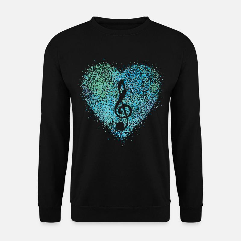 Violinschlüssel Sopran Sängerin Violine Orchester - Unisex Pullover - Schwarz