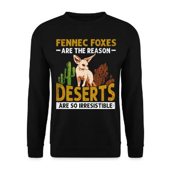 Les déserts de renards Fennek sont irrésistibles - Sweat-shirt Unisexe - noir - Devant - Alina (178cm) & Michal (187cm)
