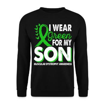 Wear a green ribbon for the - Unisex Sweatshirt - black - Front - Alina (178cm) & Michal (187cm)