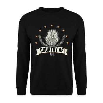Farmer Farmer Grain Farmer Farm Country Egg - Unisex Sweatshirt - black - Front - Alina (178cm) & Michal (187cm)