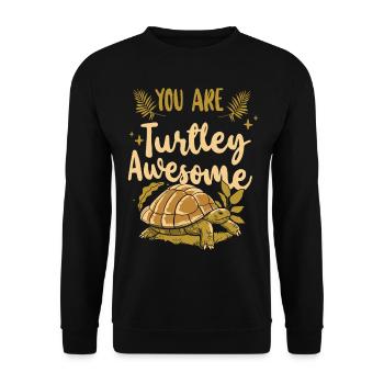 Tortue de mer Jeu de mots que vous êtes - Sweat-shirt Unisexe - noir - Devant - Alina (178cm) & Michal (187cm)