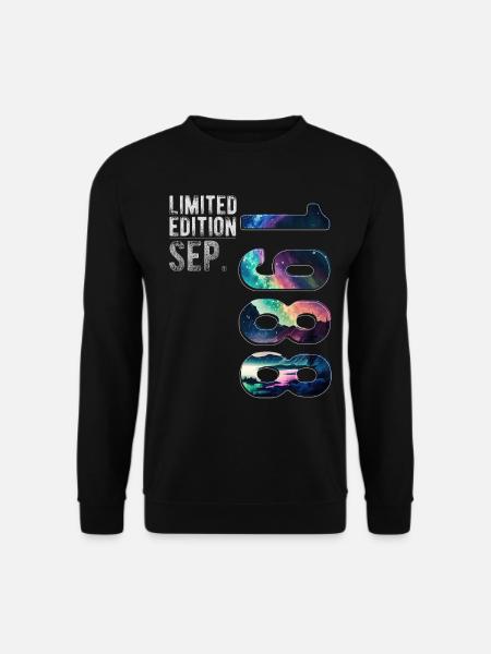 Jahrgang 1988 September Geburtstag Nordlichter - Unisex Pullover - Schwarz