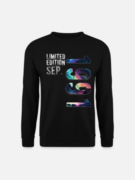 Jahrgang 1991 September Geburtstag Nordlichter - Unisex Pullover - Schwarz