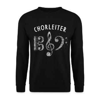 Chorleiter Chor Notenschlüssel Singen Musikverein - Unisex Pullover - Schwarz - Vorne - Alina (178cm) & Michal (187cm)