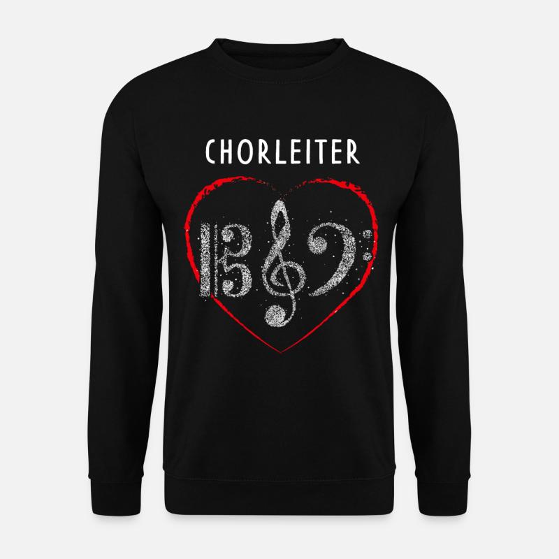 Chorleiter Chor Notenschlüssel Musikverein Musik - Unisex Pullover - Schwarz