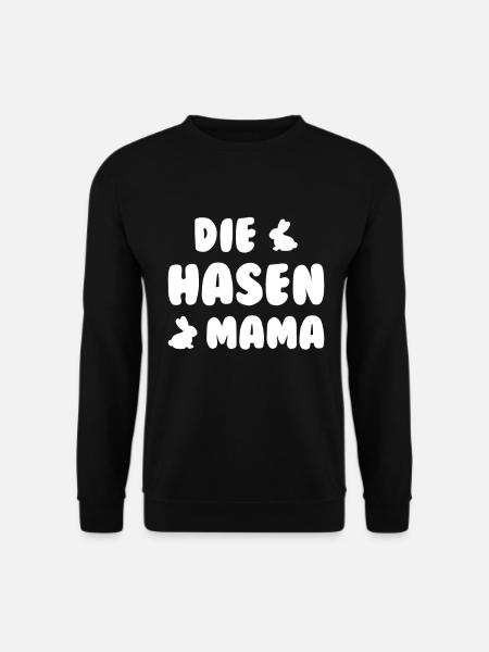 Die Hasen Mama Hase Kaninchen Mutter Haustier - Unisex Pullover - Schwarz