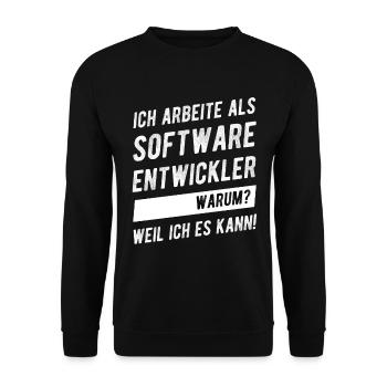 Softwareentwickler Software Engineering Geschenk - Unisex Pullover - Schwarz - Vorne - Alina (178cm) & Michal (187cm)