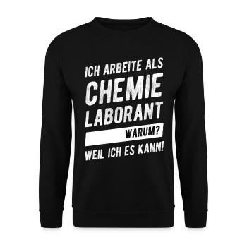 Chemielaborant Ausbildung Prüfung Bestanden Spruch - Unisex Pullover - Schwarz - Vorne - Alina (178cm) & Michal (187cm)