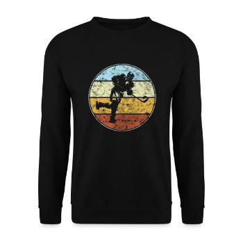 Eishockey Retro - Unisex Pullover - Schwarz - Vorne - Alina (178cm) & Michal (187cm)