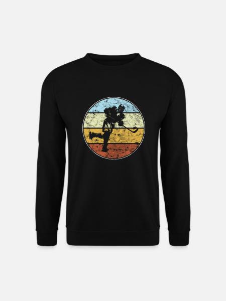 Eishockey Retro - Unisex Pullover - Schwarz