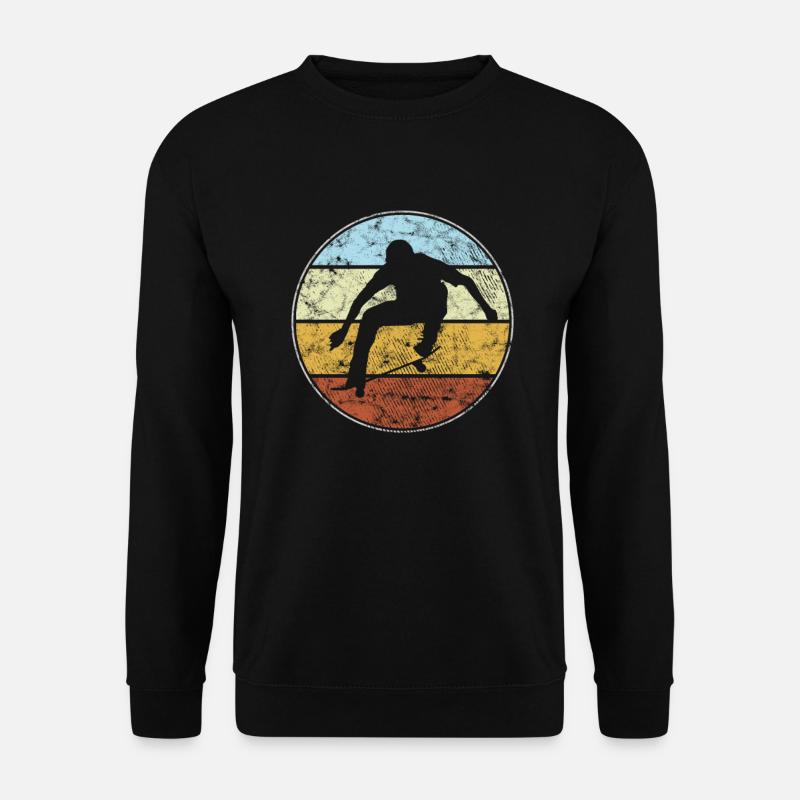 Skating Retro - Unisex Pullover - Schwarz