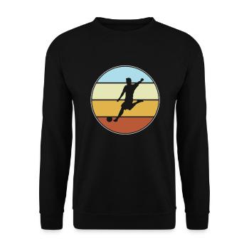 Football Rétro - Sweat-shirt Unisexe - noir - Devant - Alina (178cm) & Michal (187cm)
