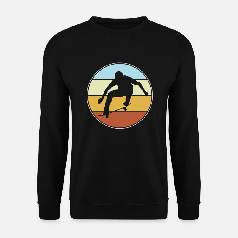 Skating Retro - Unisex Pullover - Schwarz