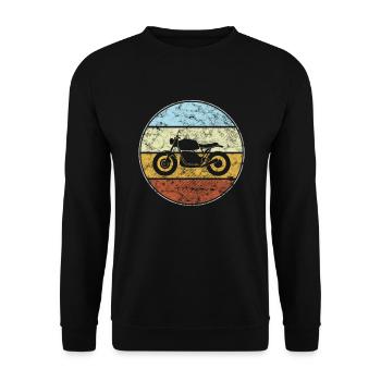 Moto rétro - Sweat-shirt Unisexe - noir - Devant - Alina (178cm) & Michal (187cm)