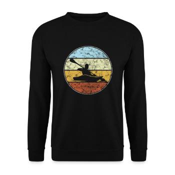Canoe Retro - Unisex Sweatshirt - black - Front - Alina (178cm) & Michal (187cm)