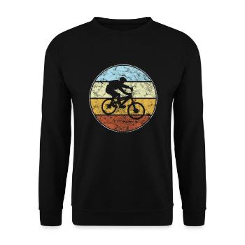 Mountain Bike Retro - Unisex Sweatshirt - black - Front - Alina (178cm) & Michal (187cm)
