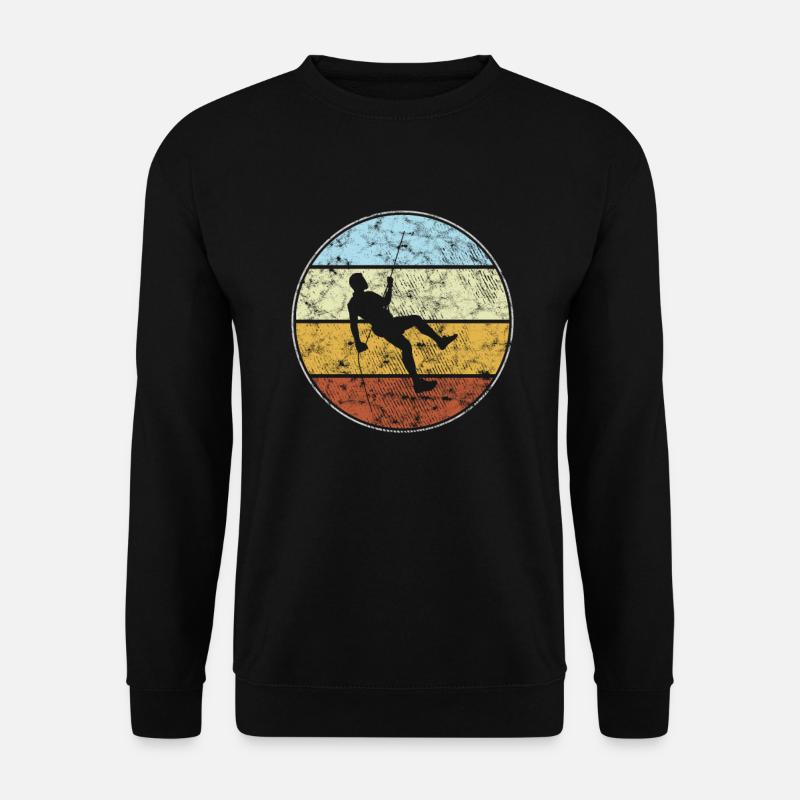 Klettern Retro - Unisex Pullover - Schwarz