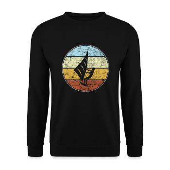 kite surfing retro - Unisex Pullover - Schwarz - Vorne - Alina (178cm) & Michal (187cm)