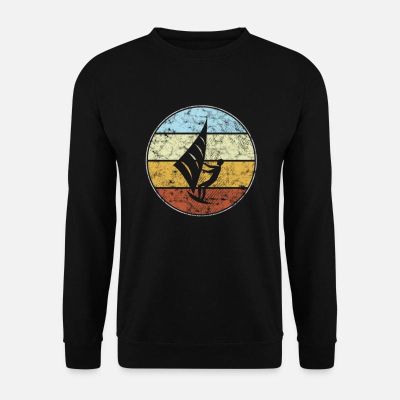 kite surfing retro - Unisex Pullover - Schwarz