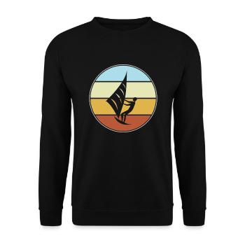 kite surfing retro - Unisex Pullover - Schwarz - Vorne - Alina (178cm) & Michal (187cm)