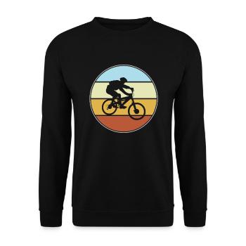Mountain Bike Retro - Unisex Sweatshirt - black - Front - Alina (178cm) & Michal (187cm)