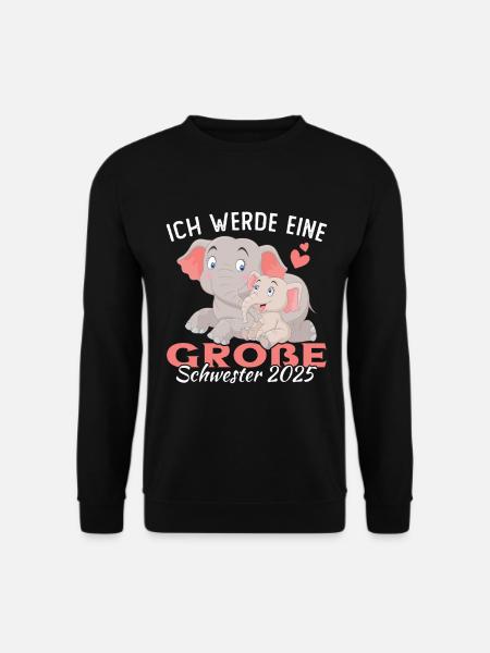 Ich Werde eine Große Schwester 2025 - Unisex Pullover - Schwarz