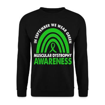 Im September Tragen Wir Green Muscular Dystrophy - Unisex Pullover - Schwarz - Vorne - Alina (178cm) & Michal (187cm)