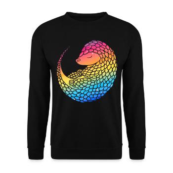 Pangolins panachés propriétaires pangolins - Sweat-shirt Unisexe - noir - Devant - Alina (178cm) & Michal (187cm)