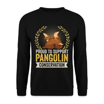 Unterstützen Sie Pangolin Conservation Pangolins - Unisex Pullover - Schwarz - Vorne - Alina (178cm) & Michal (187cm)