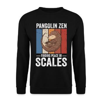 Paix dans les hangars Pangolins Trouver des amants - Sweat-shirt Unisexe - noir - Devant - Alina (178cm) & Michal (187cm)