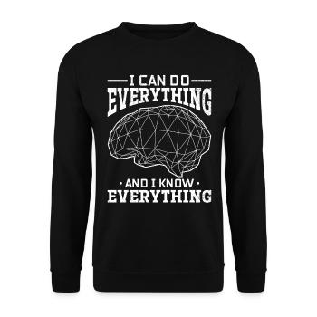 Funny Artificial Intelligence Quotes Artificial In - Unisex Pullover - Schwarz - Vorne - Alina (178cm) & Michal (187cm)