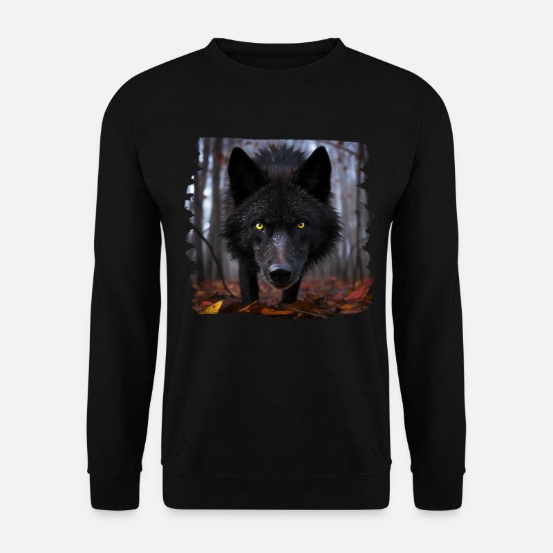 Wolves realistic wolf - Unisex Sweatshirt - black