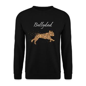 Bully Dad French Bulldog Frenchie Dogs - Unisex Sweatshirt - black - Front - Alina (178cm) & Michal (187cm)