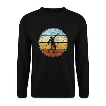 Tennis Rétro - Sweat-shirt Unisexe - noir - Devant - Alina (178cm) & Michal (187cm)