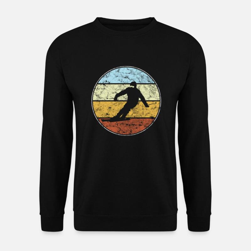 Ski rétro - Sweat-shirt Unisexe - noir