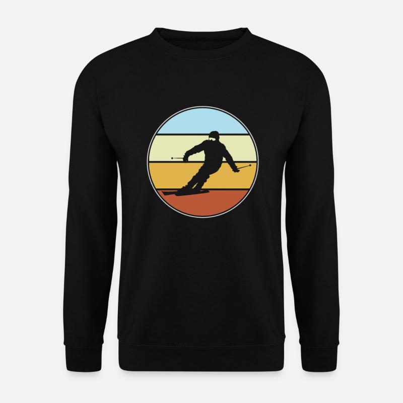 Ski retro - Unisex Pullover - Schwarz