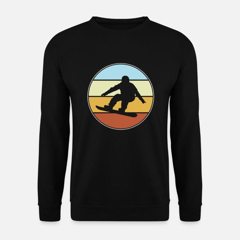 Snowboarding Retro - Unisex Pullover - Schwarz