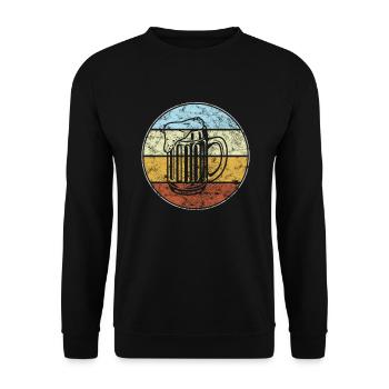 Bière Rétro - Sweat-shirt Unisexe - noir - Devant - Alina (178cm) & Michal (187cm)