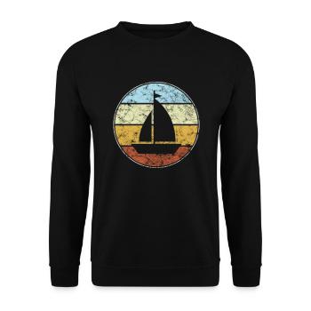 Rétro de la voile - Sweat-shirt Unisexe - noir - Devant - Alina (178cm) & Michal (187cm)