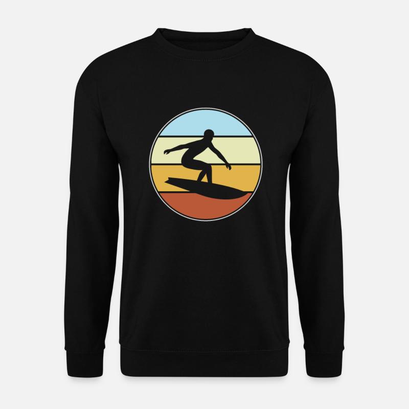 Surfing Retro - Unisex Sweatshirt - black