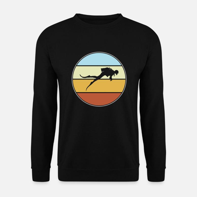 Tauchen Retro - Unisex Pullover - Schwarz