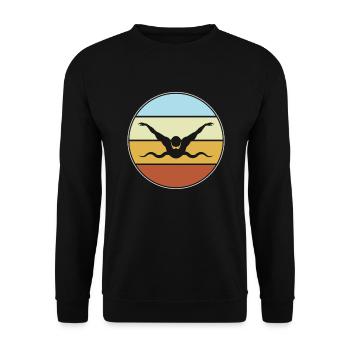 Natation Rétro - Sweat-shirt Unisexe - noir - Devant - Alina (178cm) & Michal (187cm)
