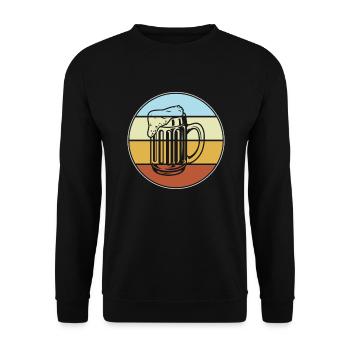 Beer Retro - Unisex Sweatshirt - black - Front - Alina (178cm) & Michal (187cm)