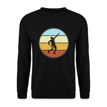 Tennis Rétro - Sweat-shirt Unisexe - noir - Devant - Alina (178cm) & Michal (187cm)