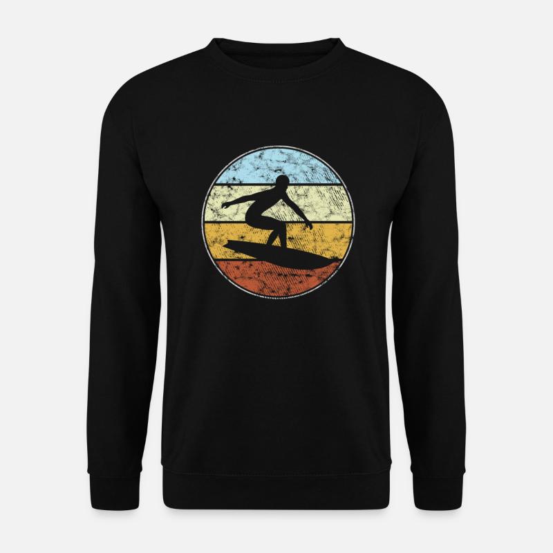 Surfing retro - Unisex Sweatshirt - black