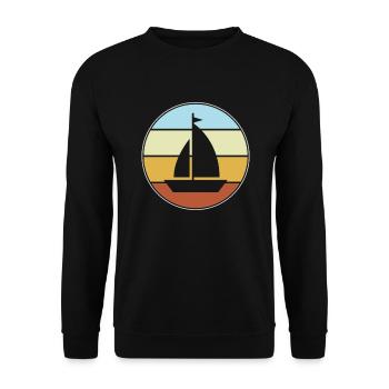 Rétro de la voile - Sweat-shirt Unisexe - noir - Devant - Alina (178cm) & Michal (187cm)