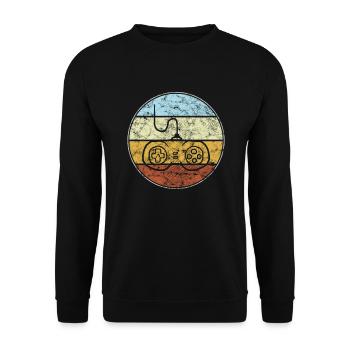 Gaming Retro - Unisex Sweatshirt - black - Front - Alina (178cm) & Michal (187cm)
